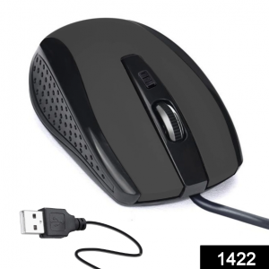 WIRED MOUSE FOR LAPTOP AND DESKTOP COMPUTER PC WITH FASTER RESPONSE TIME (BLACK)